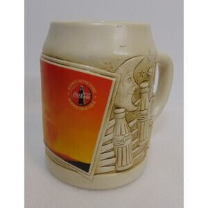 Vintage Coca Cola Coke Moon And Sun 1995 Large Mug Cup Stein Made In Thailand